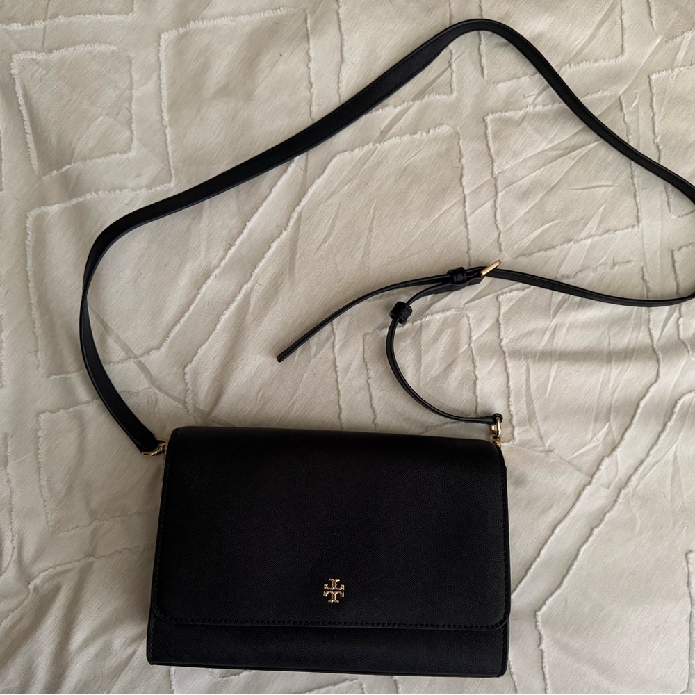 Tory Burch Black Crossbody Bag with Adjustable Strap